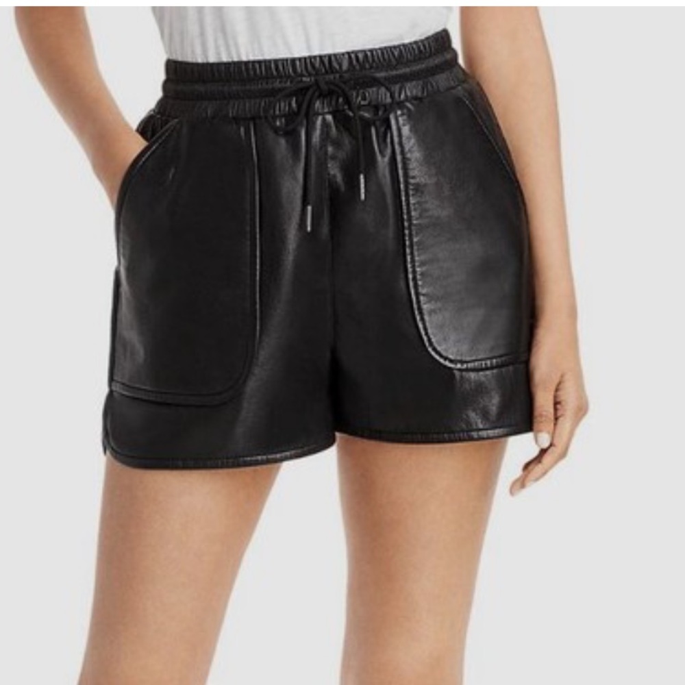 New In Black Faux Leather Fall Shorts Women’s NWT Medium M